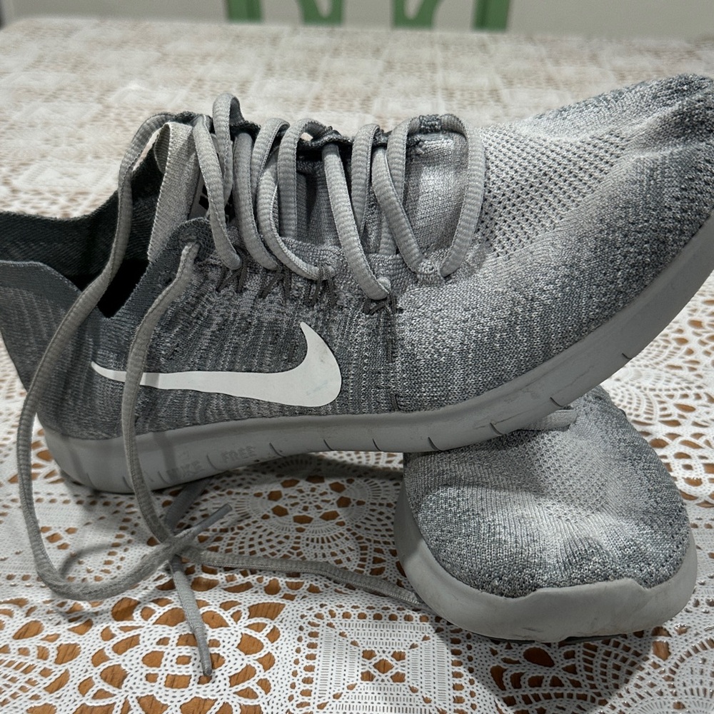 Nike Silver and Gray Running Shoes